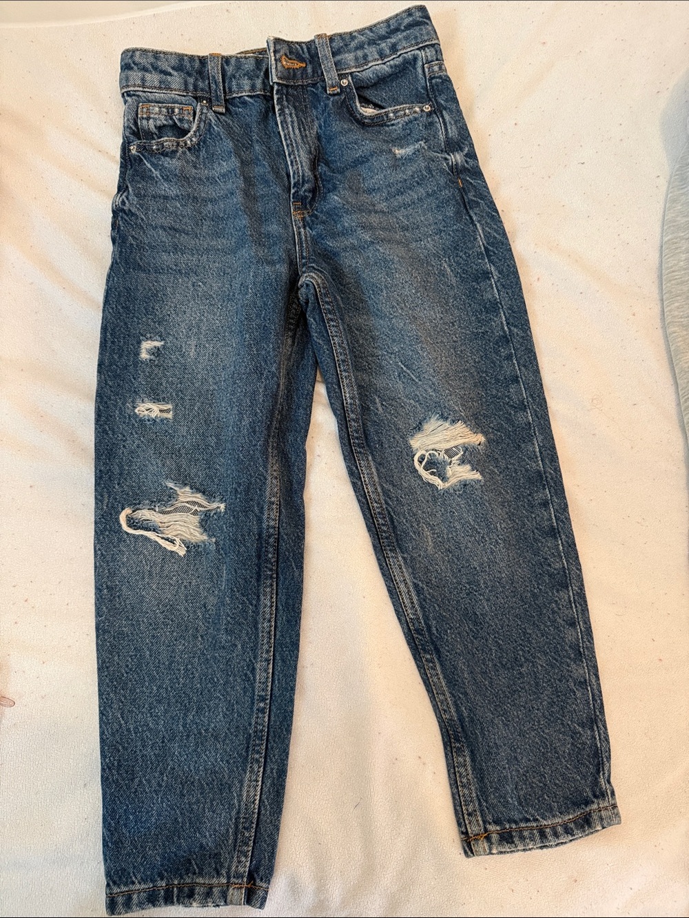 Primark Dark Blue Distressed Kids Denim Jeans